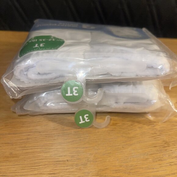 Gerber 3T Waterproof Cloth Diaper Cover White 2-Pack Toddler Training Pants - Picture 9 of 9